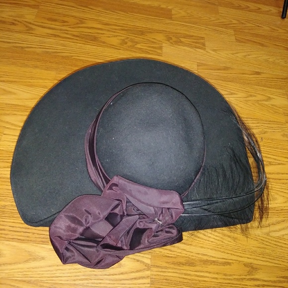 Mr. Charles Black Wide 4" Brim Hat - Picture 2 of 7